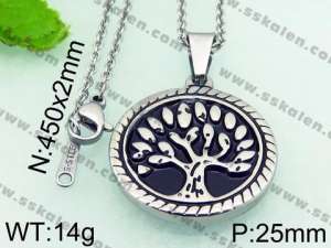 Stainless Steel Black-plating Pendant - KP46117-K