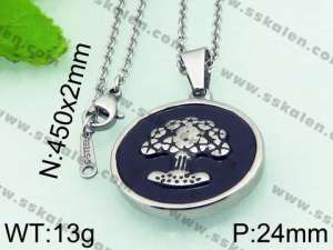 Stainless Steel Black-plating Pendant - KP46119-K