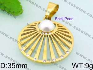 SS Shell Pearl Pendant - KP47041-K