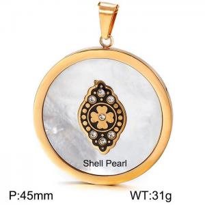 SS Shell Pearl Pendant - KP47048-K