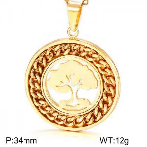 Stainless Steel Gold-plating Pendant - KP47208-K