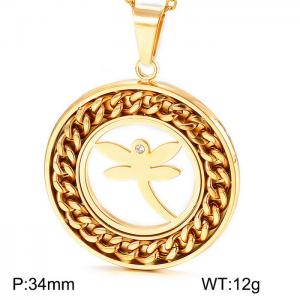 Stainless Steel Gold-plating Pendant - KP47211-K