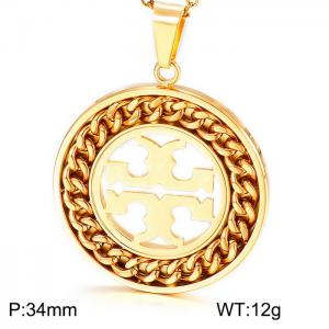 Stainless Steel Gold-plating Pendant - KP47220-K