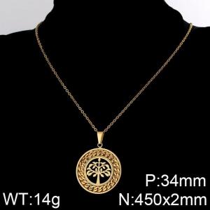 Stainless Steel Gold-plating Pendant - KP47226-K