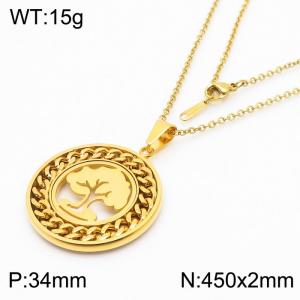 Stainless Steel Gold-plating Pendant - KP47238-K