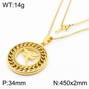 Stainless Steel Gold-plating Pendant - KP47241-K