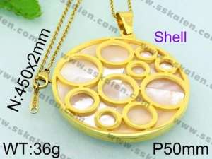 SS Shell Pearl Pendant - KP48483-K