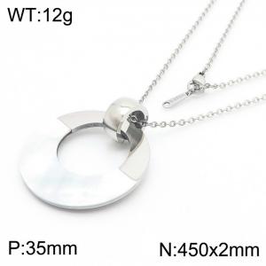 SS Shell Pearl Pendant - KP48523-K