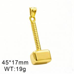Stainless steel trendy men's fashionable retro hammer pendant - KP48599-TOM