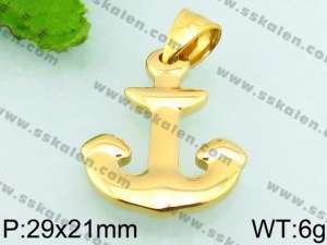 Stainless Steel Gold-plating Pendant - KP48737-Z