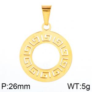 Stainless Steel Gold-plating Pendant - KP48793-K
