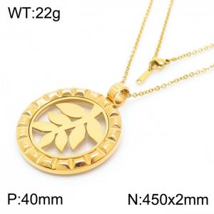 Stainless Steel Gold-plating Pendant - KP48983-K