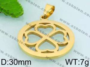 Stainless Steel Gold-plating Pendant - KP49107-K