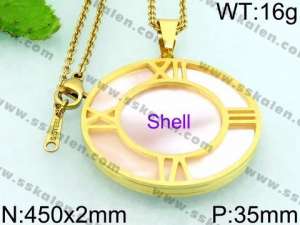 Stainless Steel Gold-plating Pendant - KP49182-K