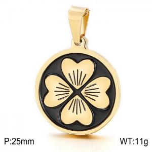 Stainless Steel Gold-plating Pendant - KP49244-K