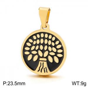 Stainless Steel Gold-plating Pendant - KP49258-K