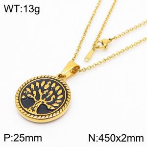 Stainless Steel Gold-plating Pendant - KP49283-K