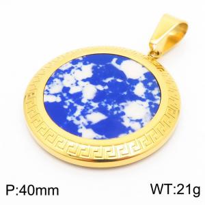 Stainless Steel Gold-plating Pendant - KP49568-K