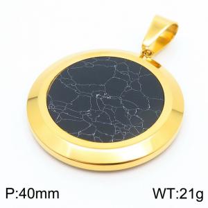 Stainless Steel Gold-plating Pendant - KP49569-K