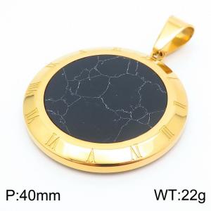 Stainless Steel Gold-plating Pendant - KP49571-K