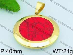 Stainless Steel Gold-plating Pendant - KP49573-K