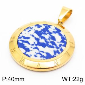 Stainless Steel Gold-plating Pendant - KP49574-K