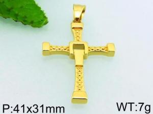 Stainless Steel Cross Pendant - KP49586-TOM