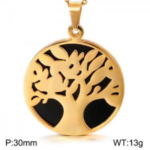 Stainless Steel Gold-plating Pendant - KP49613-K