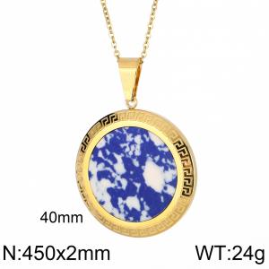 Stainless Steel Gold-plating Pendant - KP50657-K