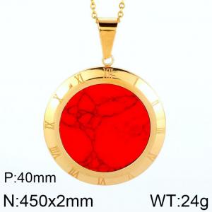 Stainless Steel Gold-plating Pendant - KP50661-K