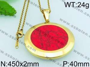 Stainless Steel Gold-plating Pendant - KP50664-K