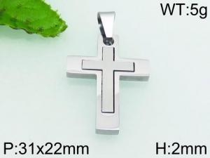 Stainless Steel Cross Pendant - KP51177-HR