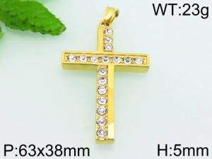 Stainless Steel Cross Pendant - KP51187-TOM