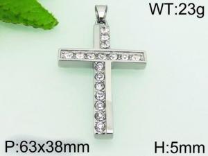 Stainless Steel Cross Pendant - KP51192-TOM