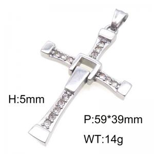 Stainless Steel Cross Pendant - KP52266-TOM