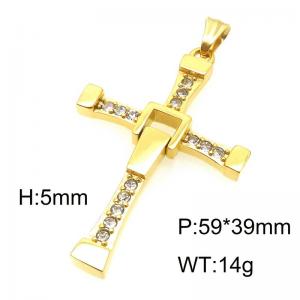 Stainless Steel Cross Pendant - KP52267-TOM