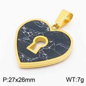 Stainless Steel Gold-plating Pendant - KP52380-K