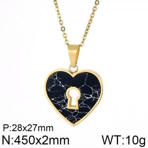 Stainless Steel Gold-plating Pendant - KP52384-K