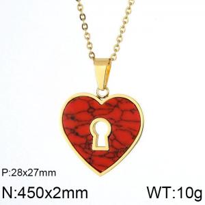 Stainless Steel Gold-plating Pendant - KP52385-K