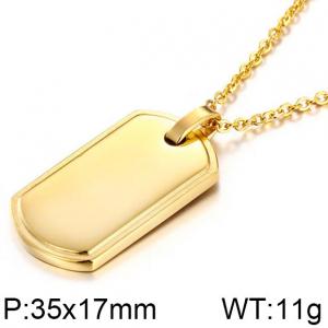 Stainless Steel Gold-plating Pendant - KP52622-DR