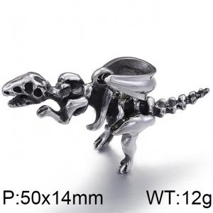 Stainless steel men's dinosaur skeleton animal bone specimen pendant - KP52827-BD