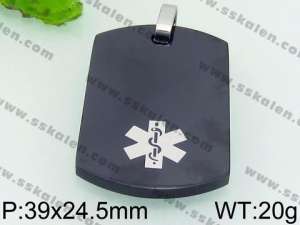 Stainless Steel Black-plating Pendant - KP52859-JE