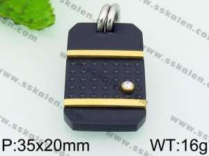 Stainless Steel Black-plating Pendant - KP52889-JE