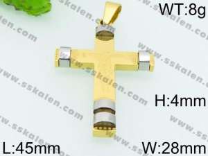 Stainless Steel Cross Pendant - KP52996-JE