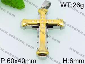 Stainless Steel Cross Pendant - KP53408-JE