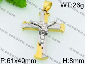 Stainless Steel Cross Pendant - KP53412-JE