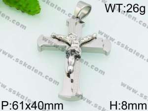 Stainless Steel Cross Pendant - KP53413-JE