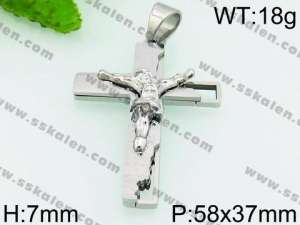 Stainless Steel Cross Pendant - KP53657-JE