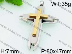 Stainless Steel Cross Pendant - KP53665-JE