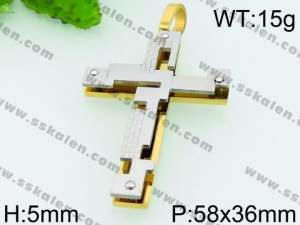 Stainless Steel Cross Pendant - KP53688-JE